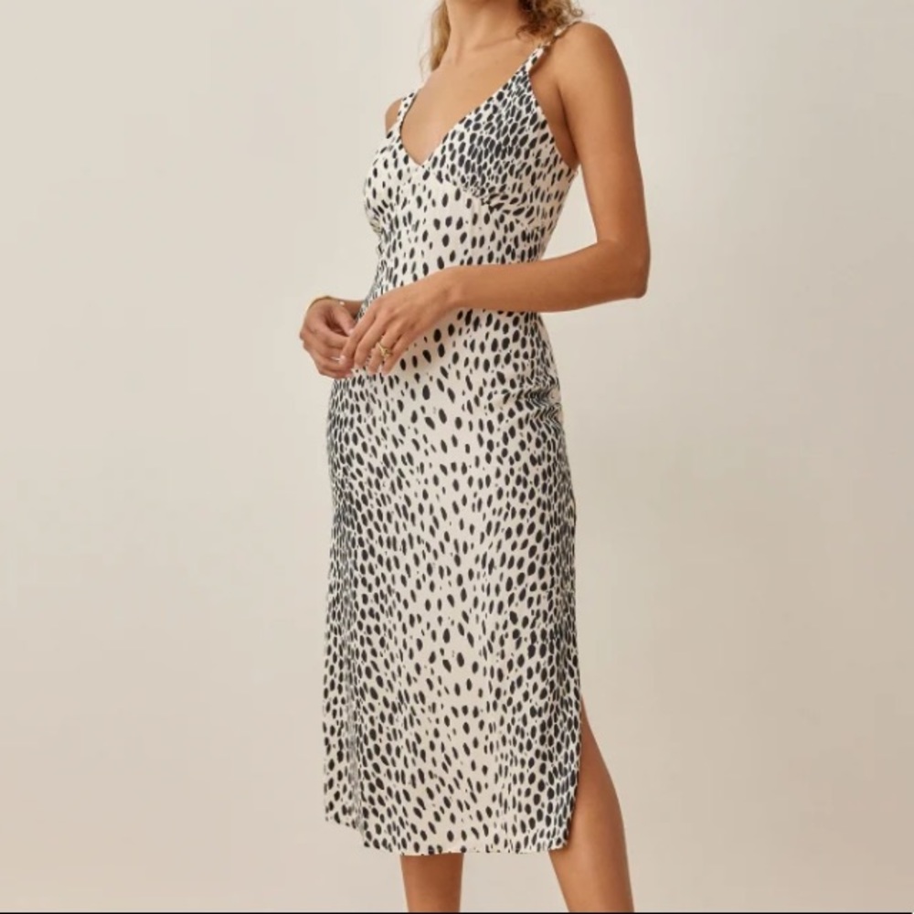 NWT Reformation Lynda Cheetah Print Midi Dress